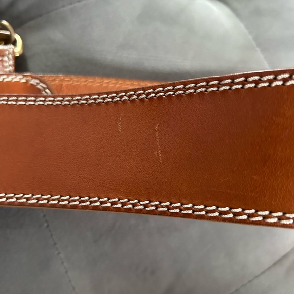 Vintage DKNY Genuine Leather Made in Italy Cognac Belt Sz Med - Picture 10 of 10